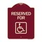 Signmission Reserved for With AccessibleHeavy-Gauge Aluminum Architectural Sign, 24" x 18", BU-1824-24430 A-DES-BU-1824-24430 - alternate 1